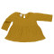 Платье с длинным рукавом из хлопкового муслина горчичного цвета из коллекции essential 3-4y
