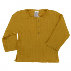 Рубашка из хлопкового муслина горчичного цвета из коллекции essential 3-4y